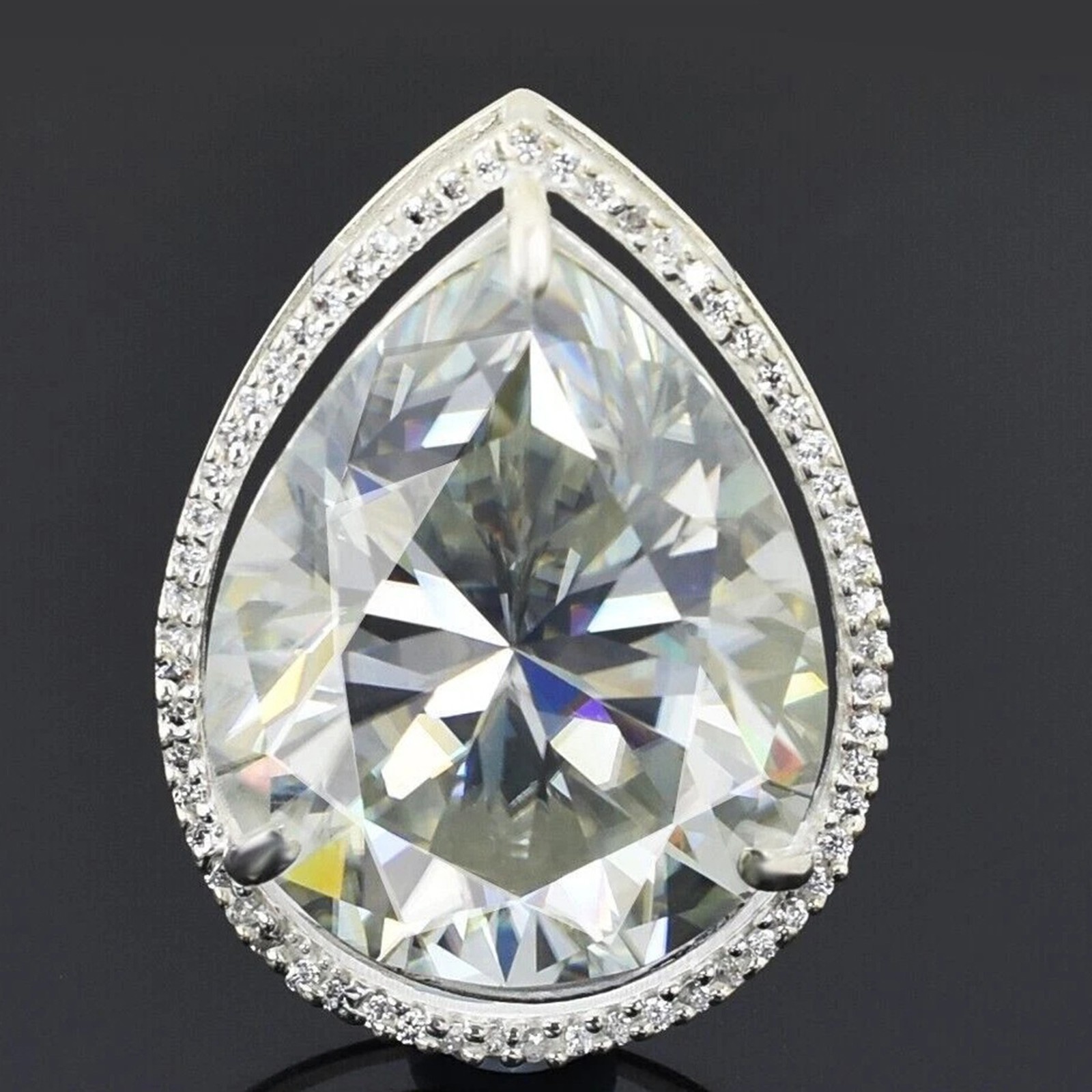 7.00 Cts. Pear Shape White Diamond Solitaire Women’s Pendant – Tariffs Free