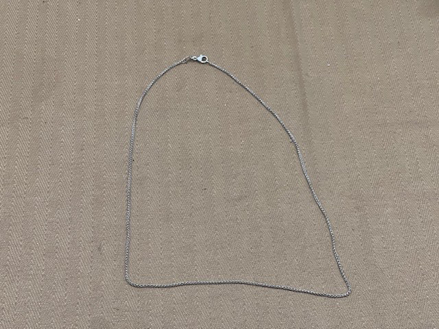 Vintage 14k Solid White Gold Braided Rope Chain Necklace Germany 18″ 3 Grams