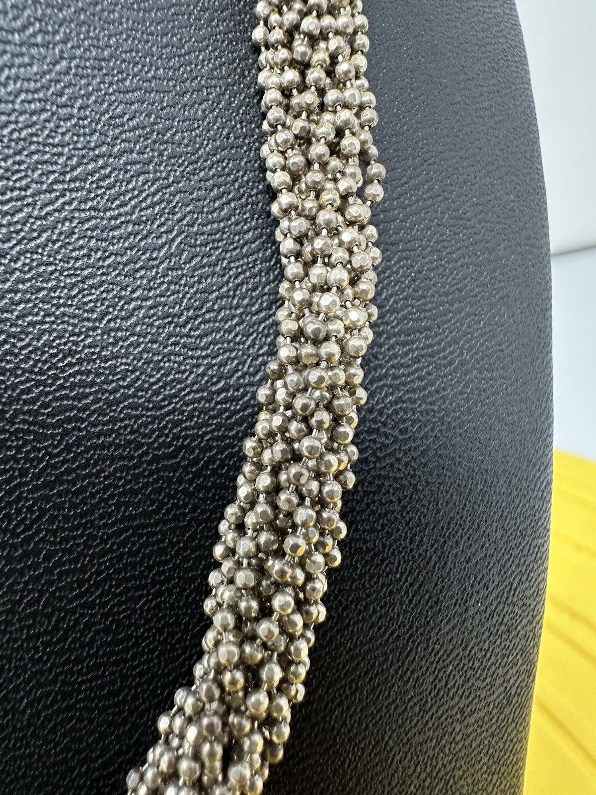 Sterling Silver Beautiful 16 Stranded Braided Choker Necklace 51g 17 Inch Modern