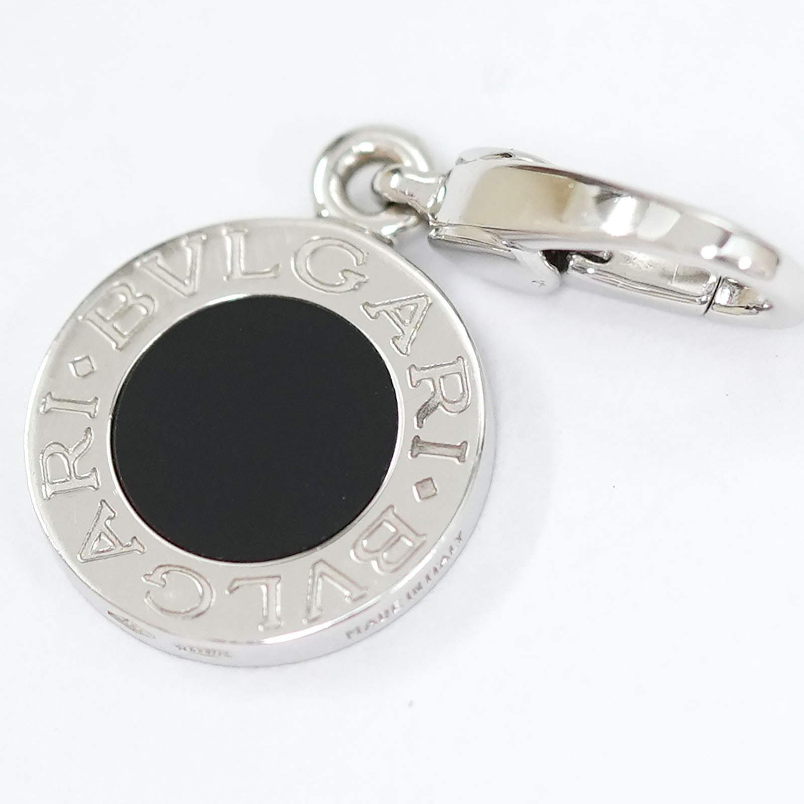 BVLGARI B zero1 Black Onyx Pendant Top Charm 18K White Gold 750 Auth #0031
