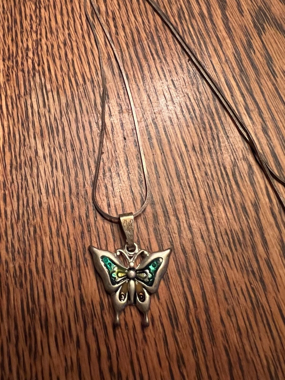 925 Sterling Silver Butterfly Pendant Necklace Italy