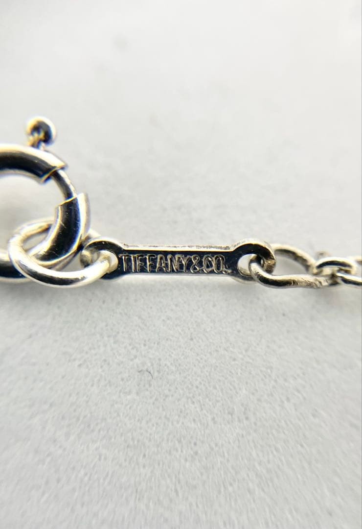 Tiffany & Co. Large Initial N Necklace Silver 925 Unisex Pre-Owned