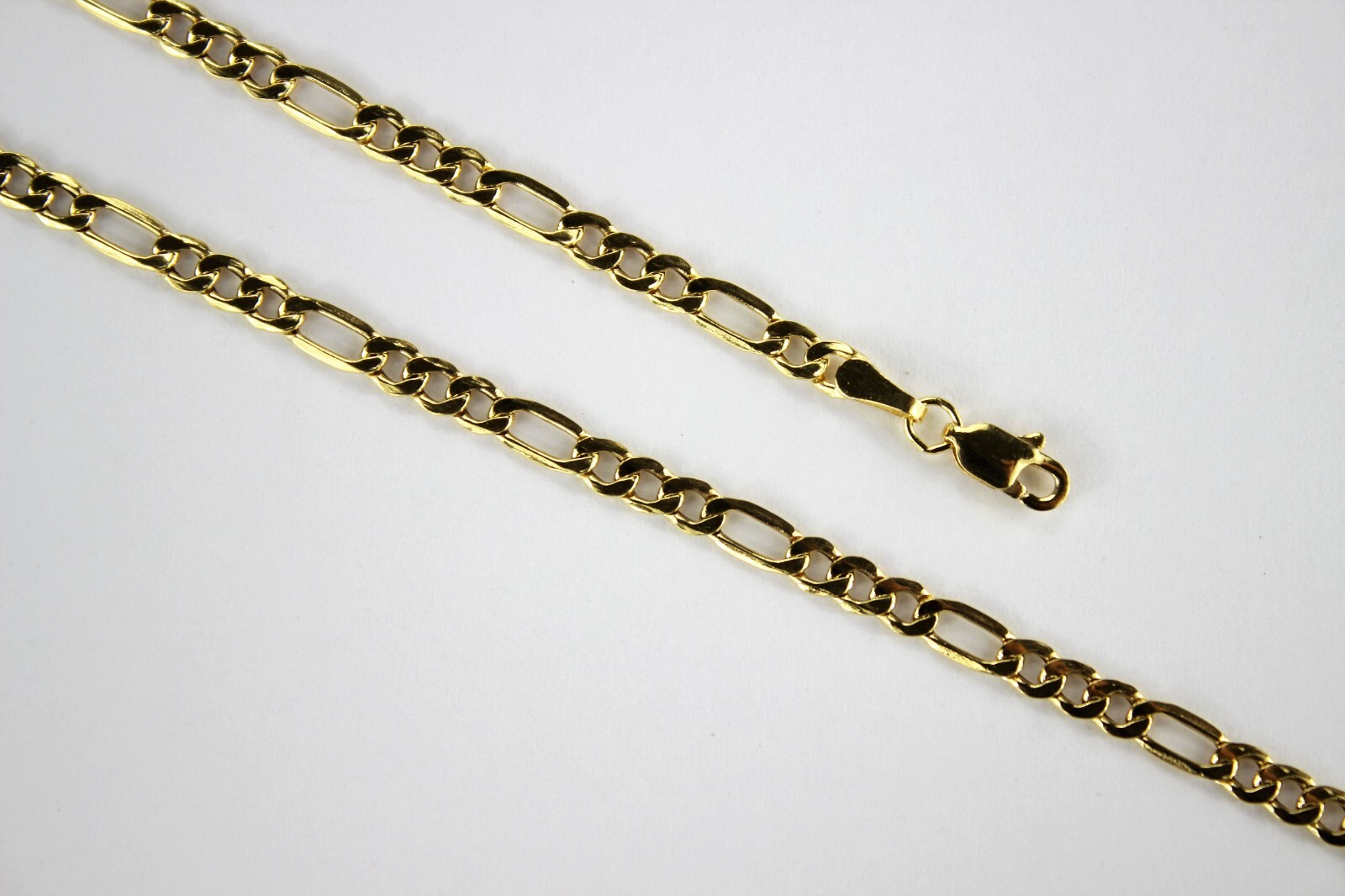 10k Yellow Gold 2mm-5.5mm Figaro Link Chain Necklace Bracelet 7″-30″ Hollow