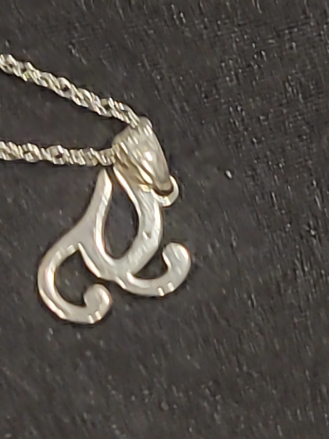 Necklace Real Diamond Chip 925 Sterling Silver Unknown NVC Symbol on 18″ Chain