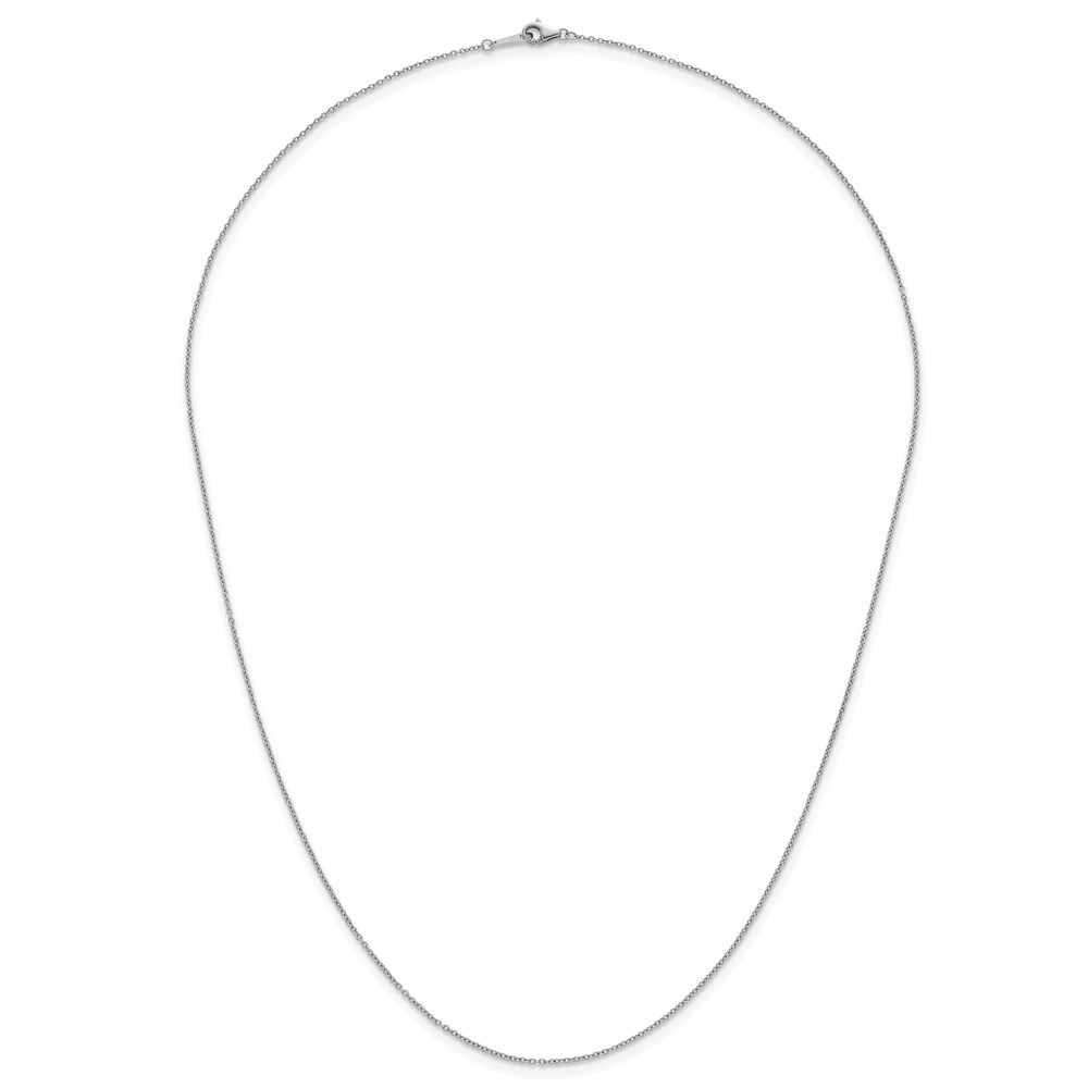 Platinum 1.1mm Solid Cable 20 inch Chain Necklace For Women Men 2.61g