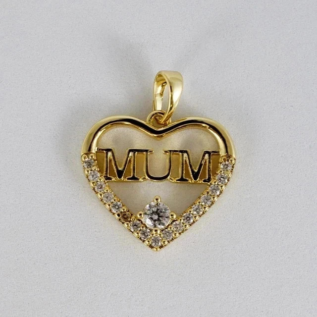 1Ctw Round Cut Real Moissanite Heart Pendant Free Chain 14K Yellow Gold Plated