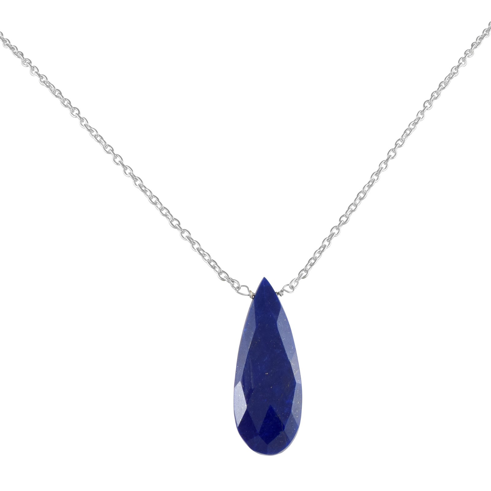 Choose Any Shapes Lapis Lazuli Gemstone Ethnic Beaded Necklace Sterling Silver