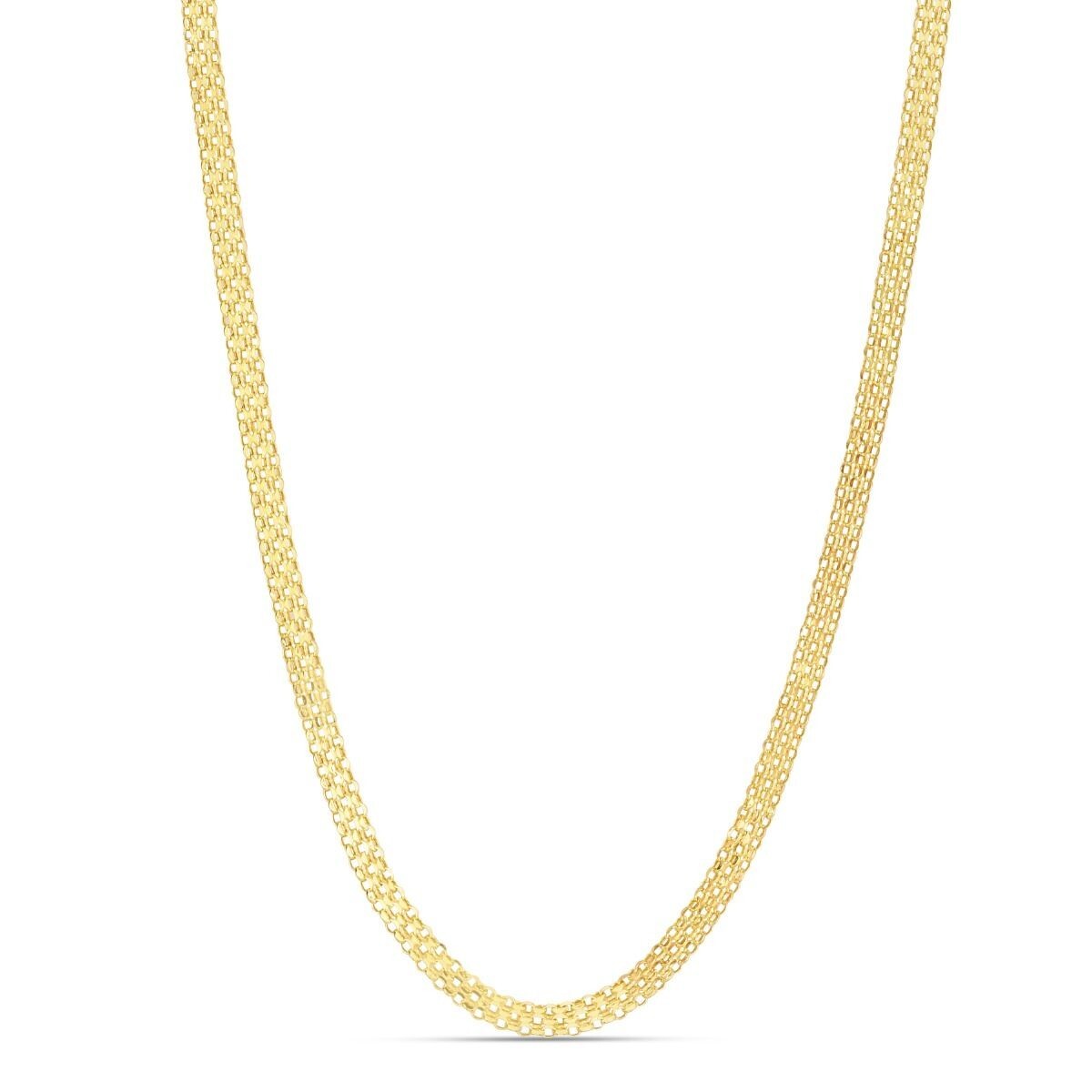 14k Yellow Gold 3.5mm Bismark Link Chain Necklace 16″ 2.65 Grams