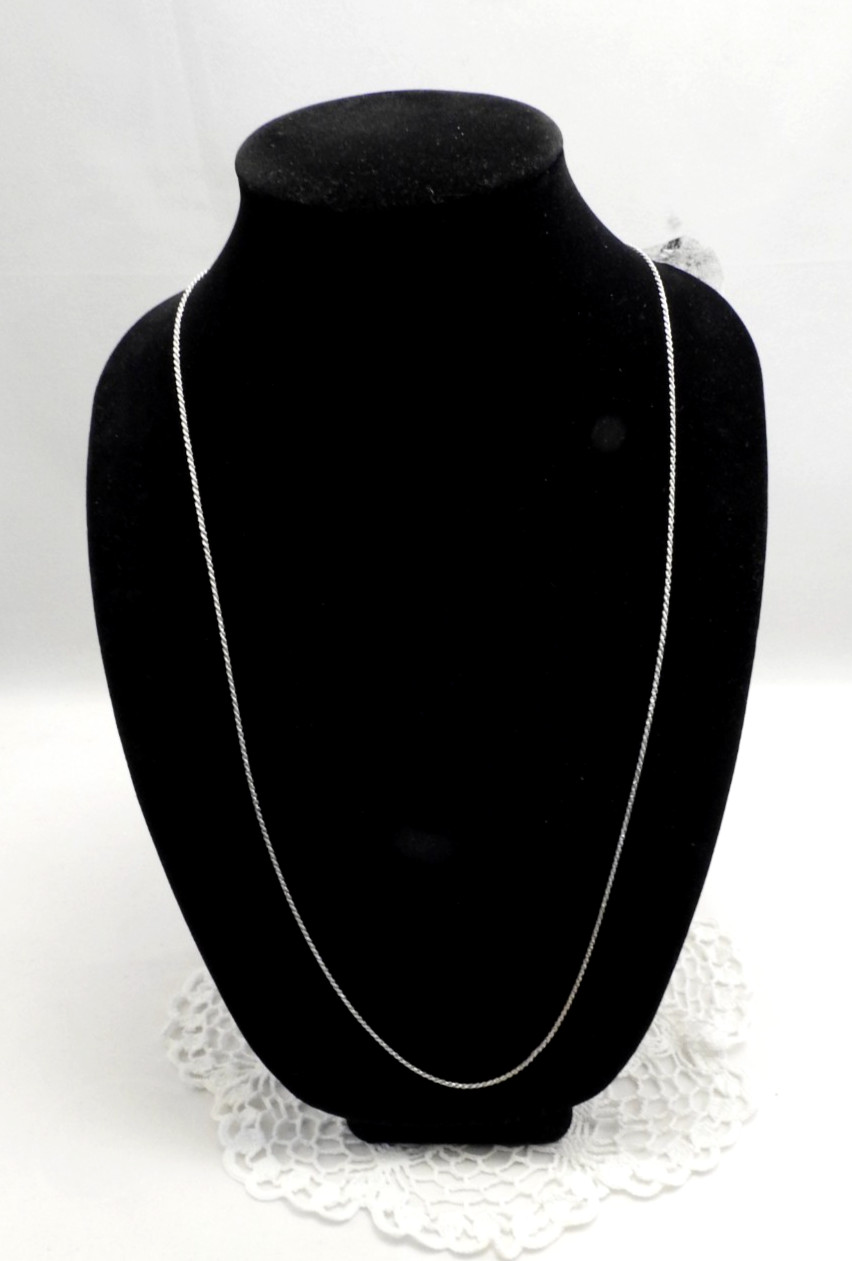 Milor Italy 950 Silver 2mm Twist Rope Long Minimalist Necklace 36″ 10.4g