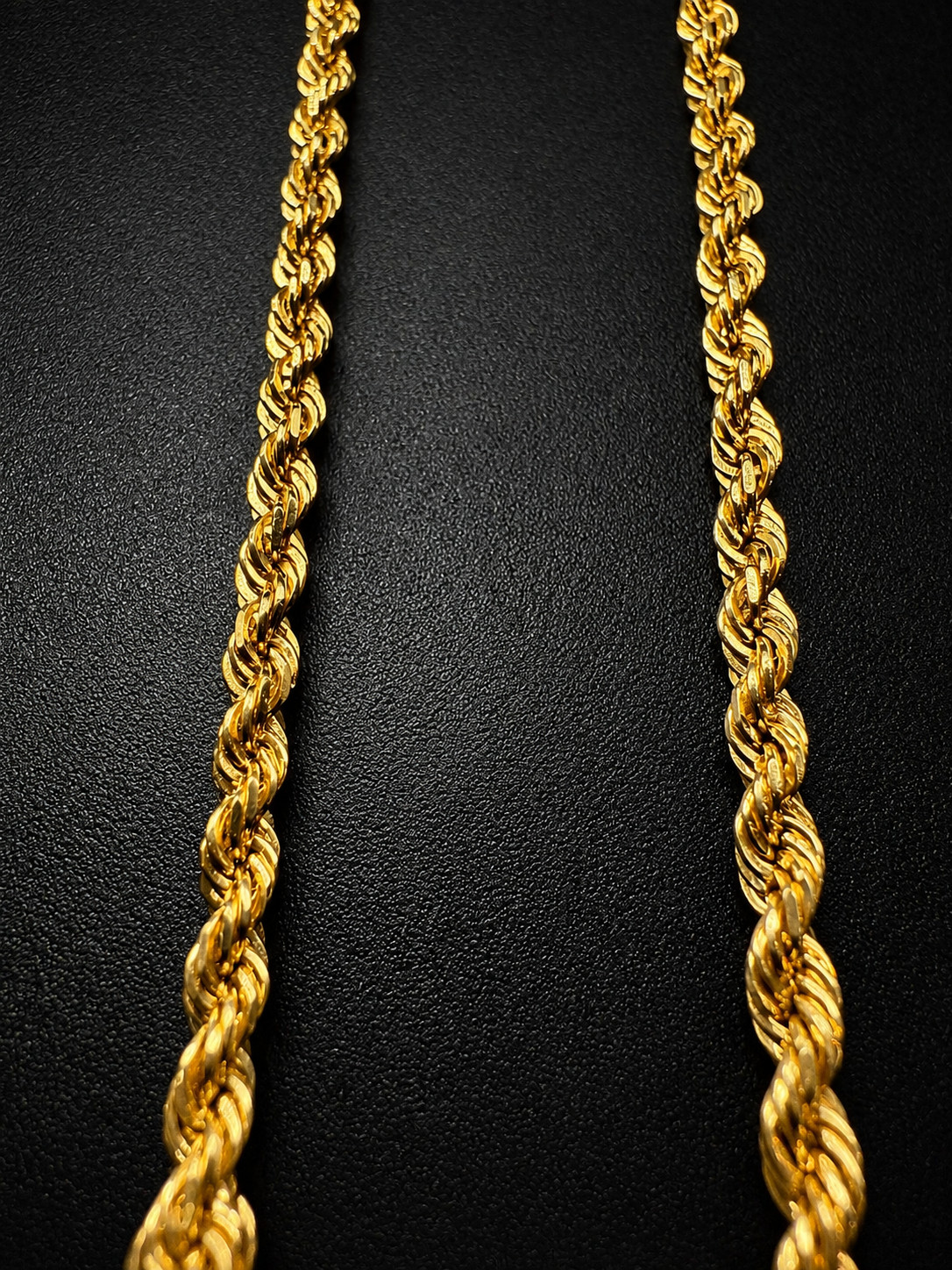 14K Solid Gold Diamond Cut Rope Chain 1.5mm Necklace 16″ – 24″ Italian Gold