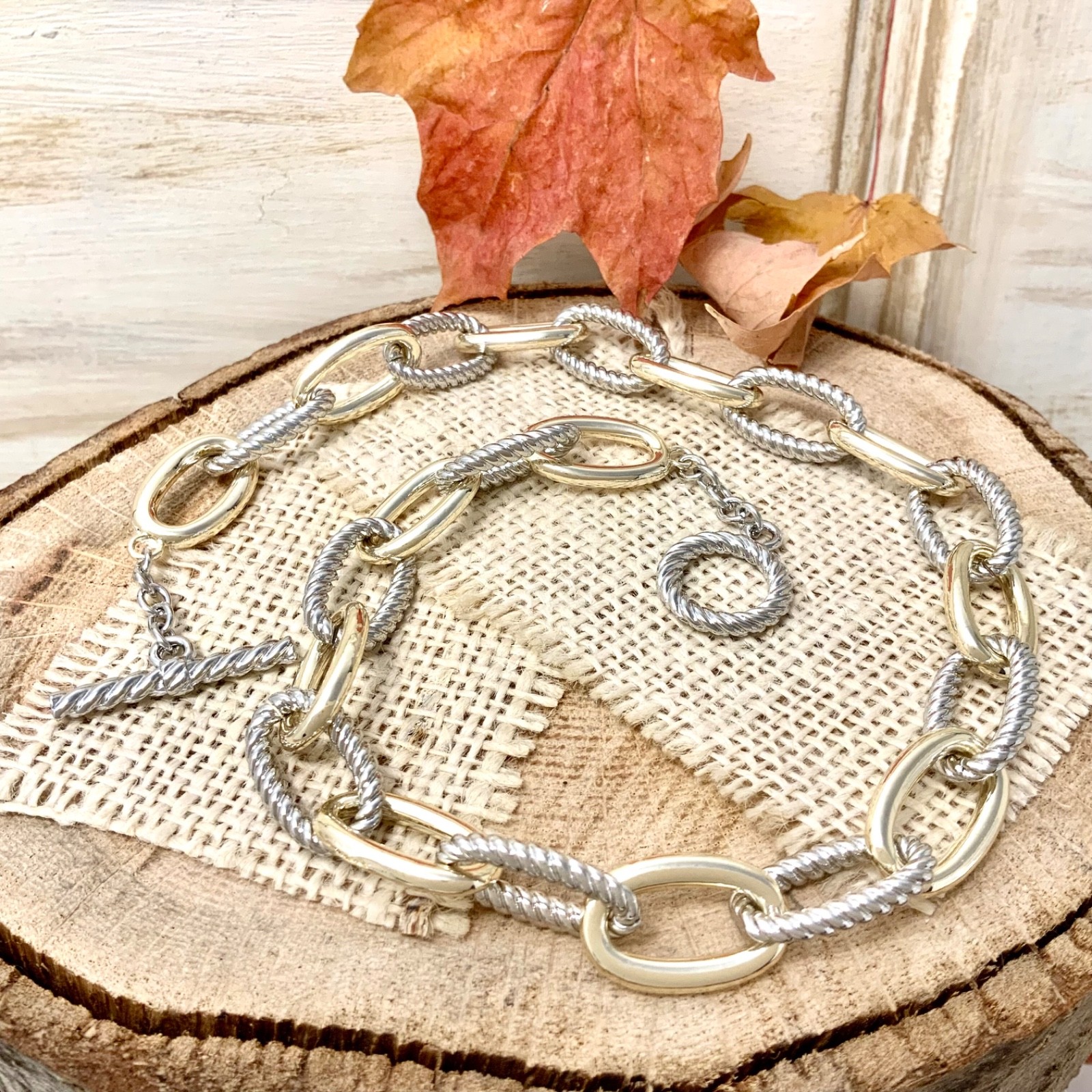 Link chain chunky statement good vibes Necklace hot trendy everyday jewelry