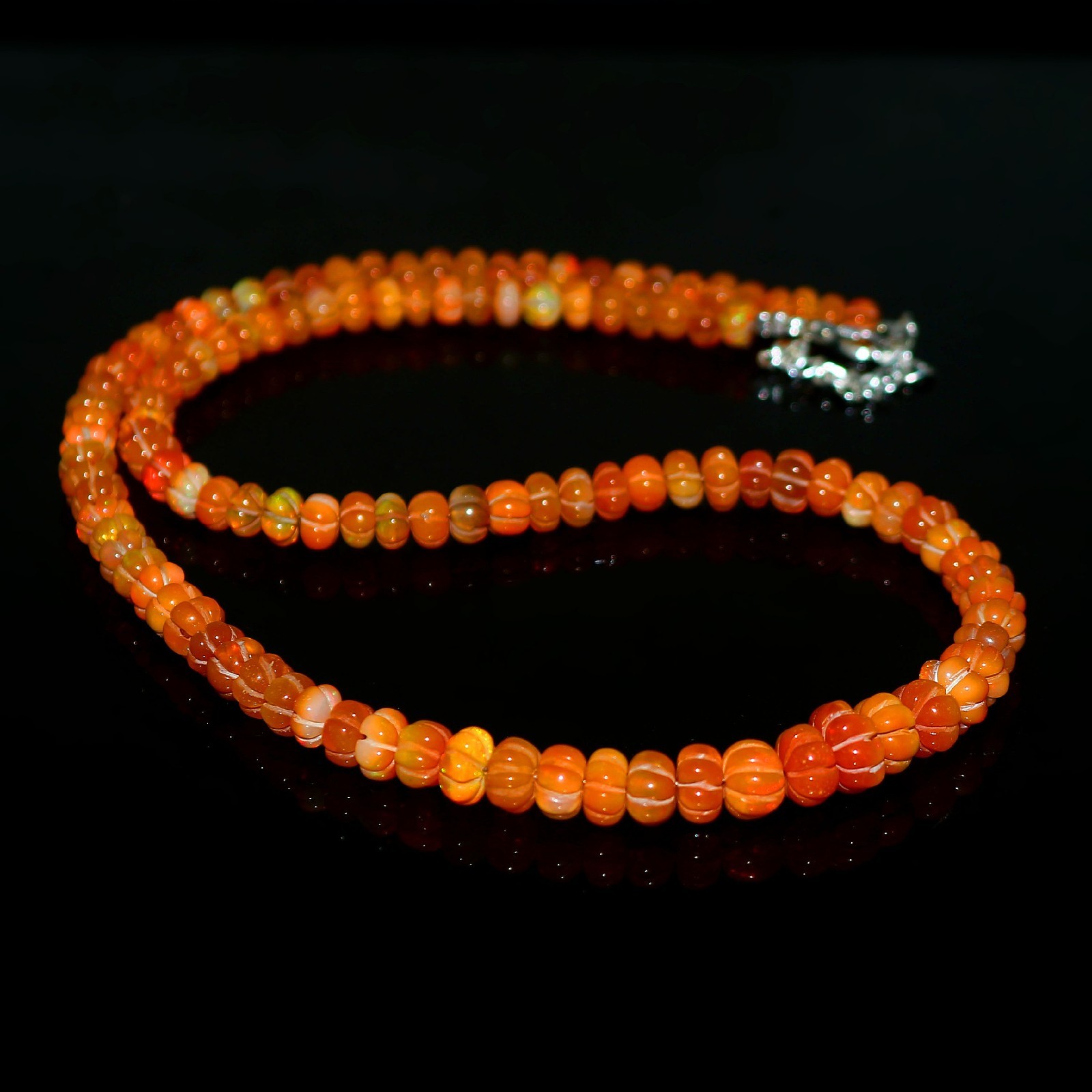 Special Sale Opal Bead Pumpkin Opal Bead Orange Color Opal Necklace Gift For Her