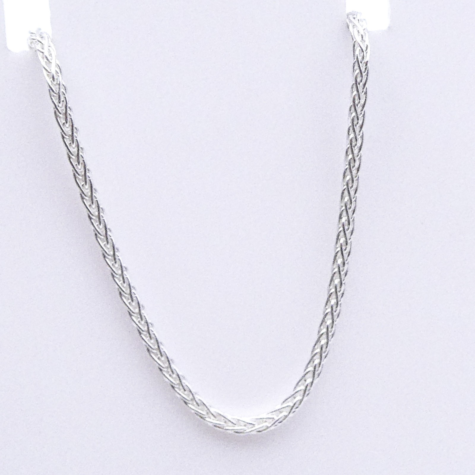 New Sterling Silver Italy Spiga Adjustable Chain Necklace 24″ Stackable 1.3 mm