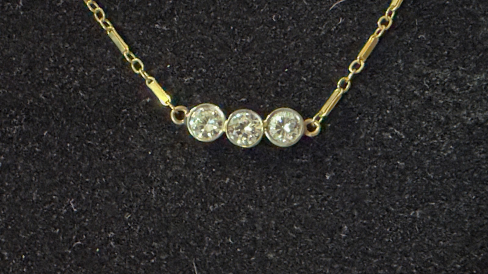 Diamond Station Necklace 14k