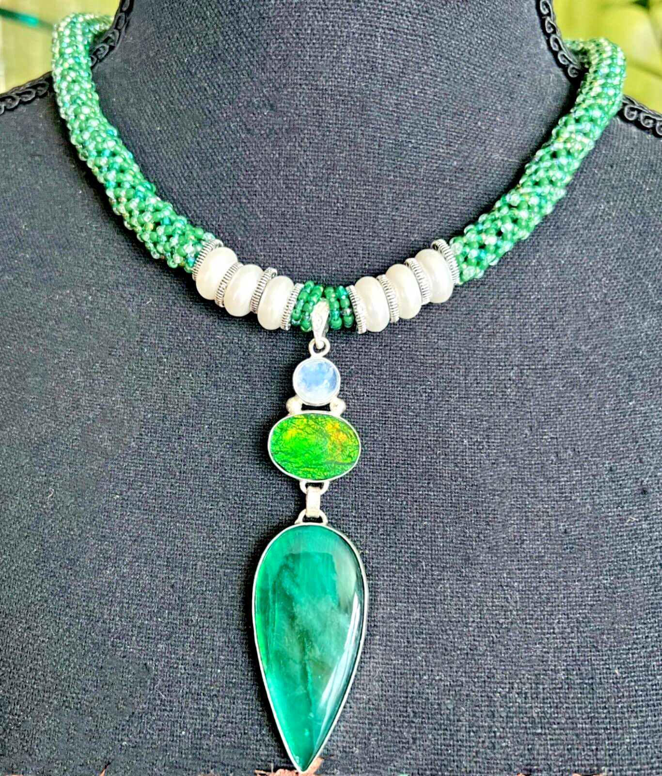 Genuine labradorite Awesome pendent necklace solid jewelry Handmade for women
