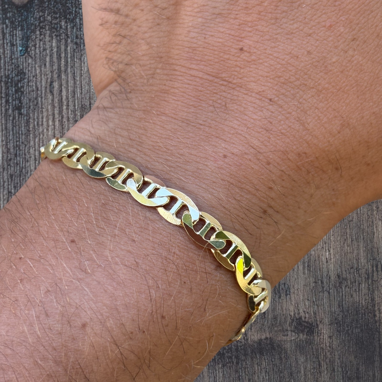 6mm Mariner Link Bracelet – Real Solid 925 Sterling Silver Or 14k Gold Vermeil