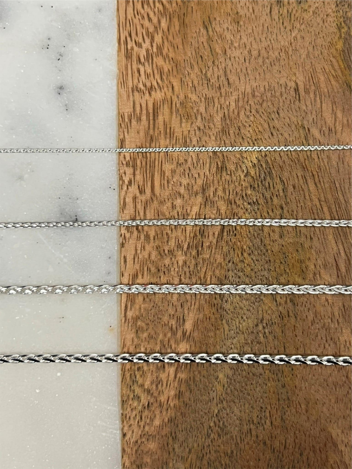 925 Sterling Silver SPIGA Wheat Chain Necklace 16” 18” 20” 22” 24” 30”
