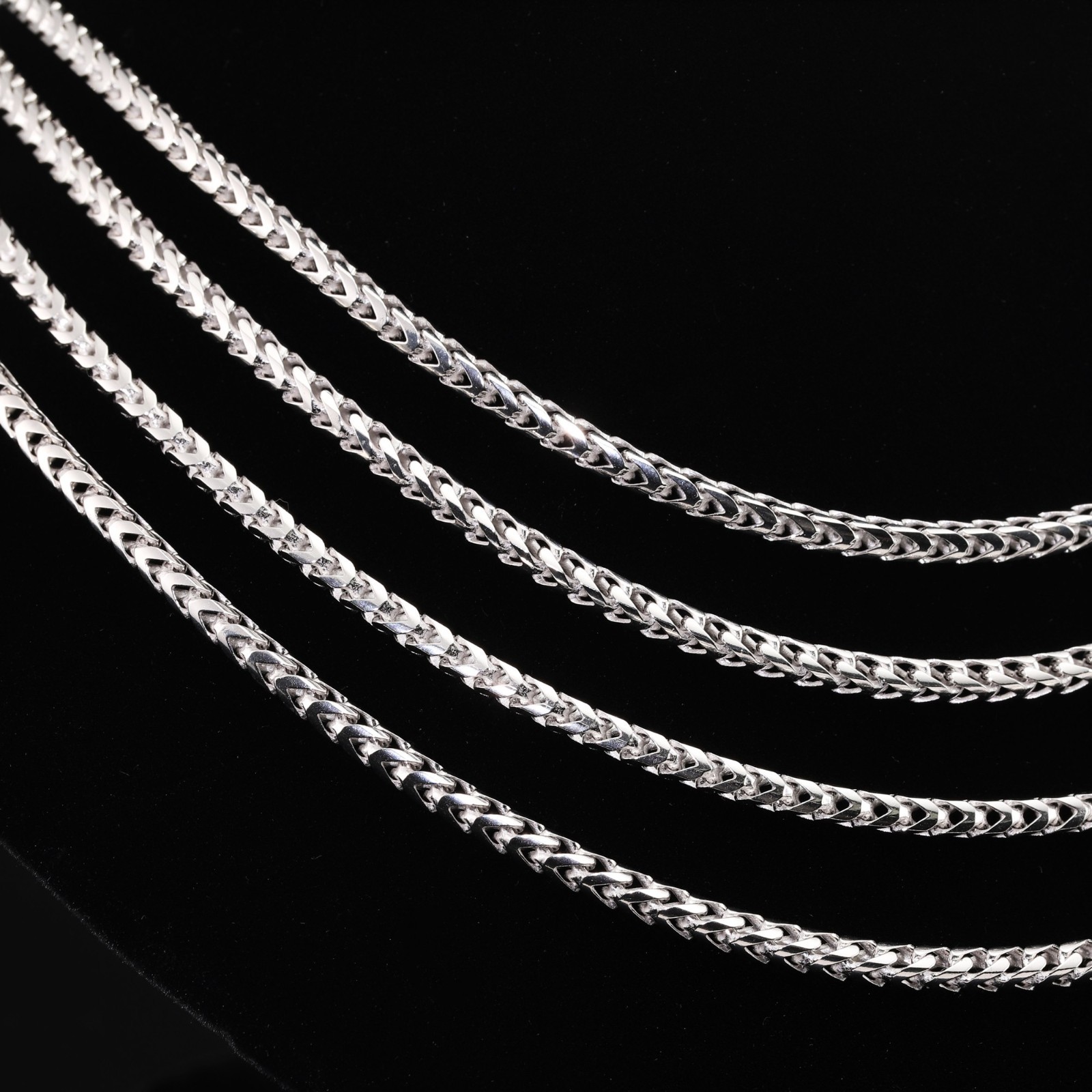 Solid 925 Sterling Silver 1.5mm-3mm Franco Chain Italian Pendant Necklace 16-26″