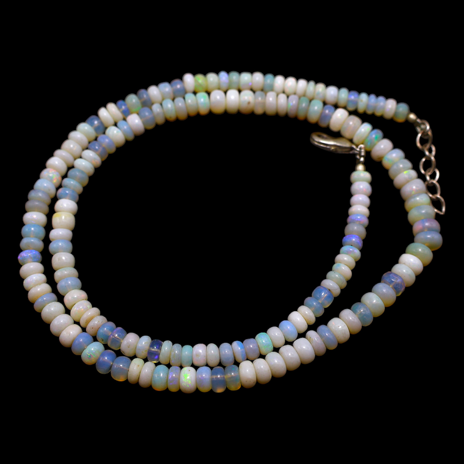 Rondelle Smooth Multi Color Fire Opal Beaded Not Applicable Unique Wife Necklace
