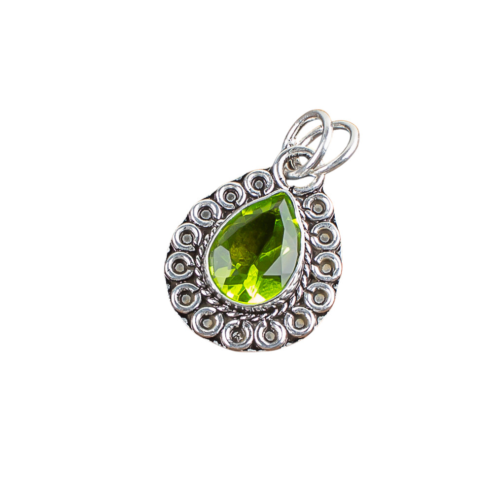 Peridot Gemstone 925 Sterling Silver Pear Cut Pendent 1.02″ Gift For Wedding