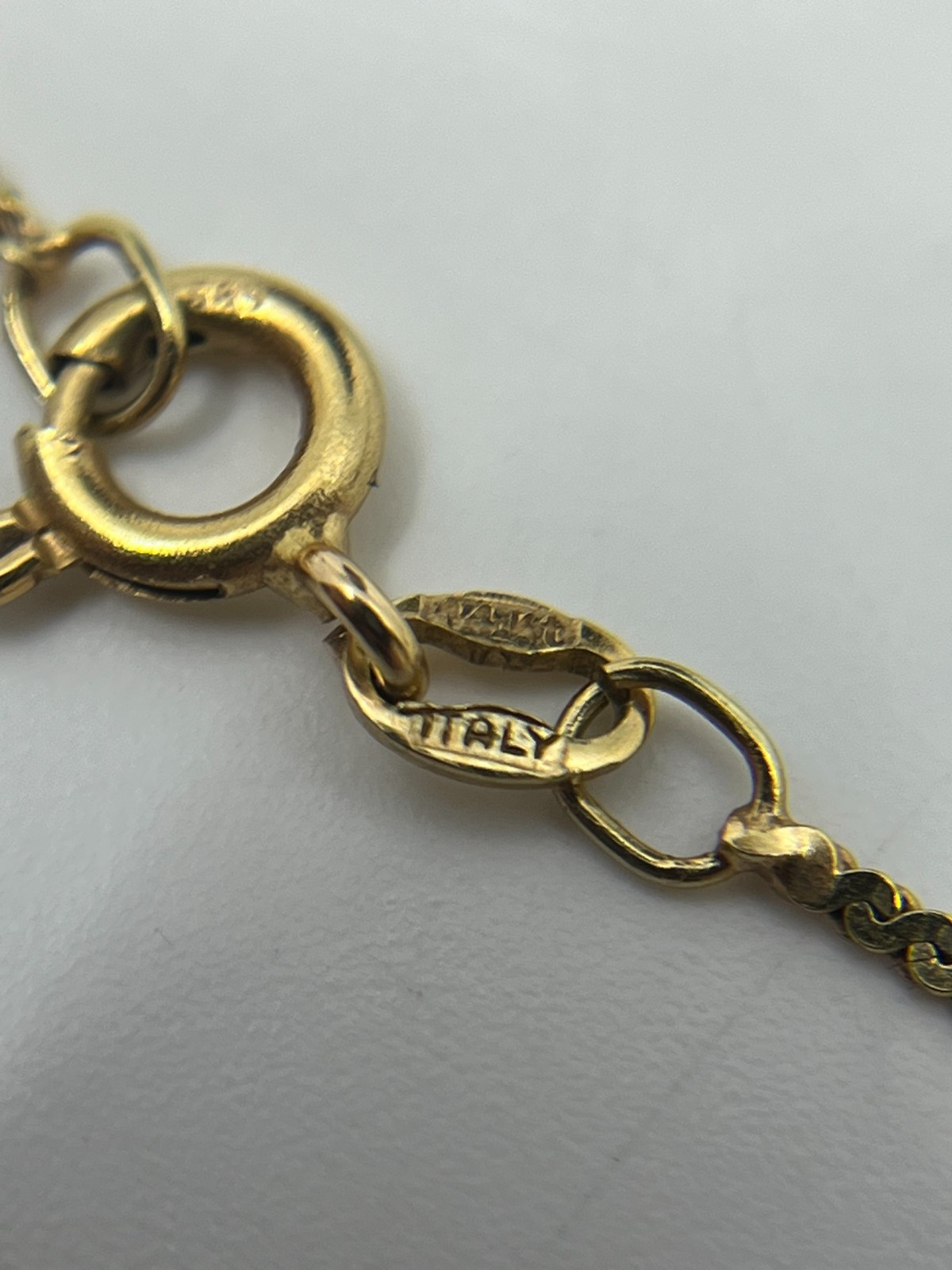 14K Italy Gold Chain Necklace 585 S Link Serpentine Chain 21” 2.5g Yellow Gold