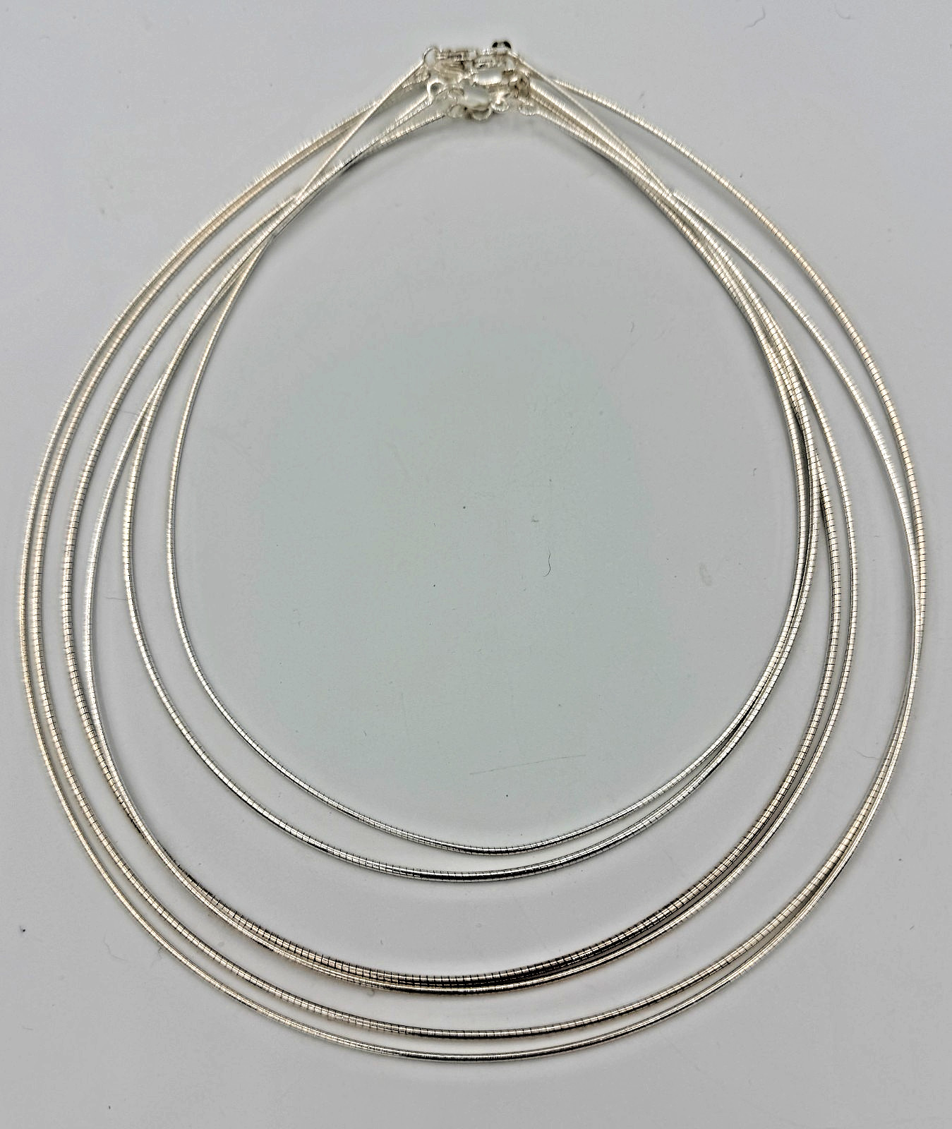 1.3mm 1.5mm Round Omega Chain 16,18,20 inch Sterling Silver 925 Italian Necklace