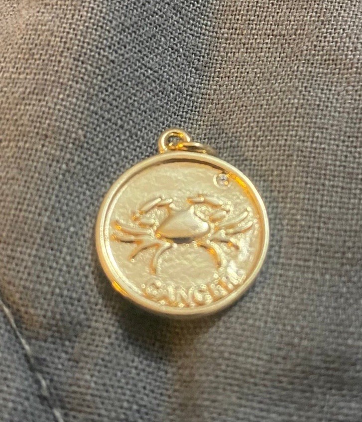18 Karat Gold Cancer Pendant