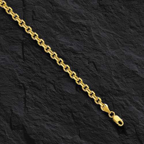 14k Yellow Gold 16″ Solid Cable Link Pendant Chain/Necklace 1.7 mm 3.4 Grams