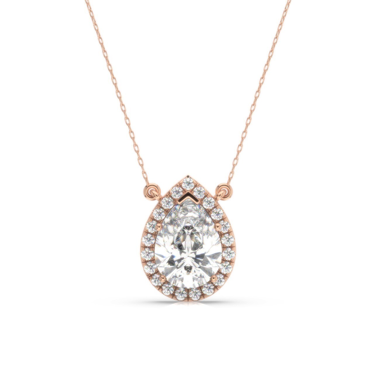 IGI Diamond Pendant VS1 E Pear 2.25 Ct Lab Created 14k White Gold Eye Clean