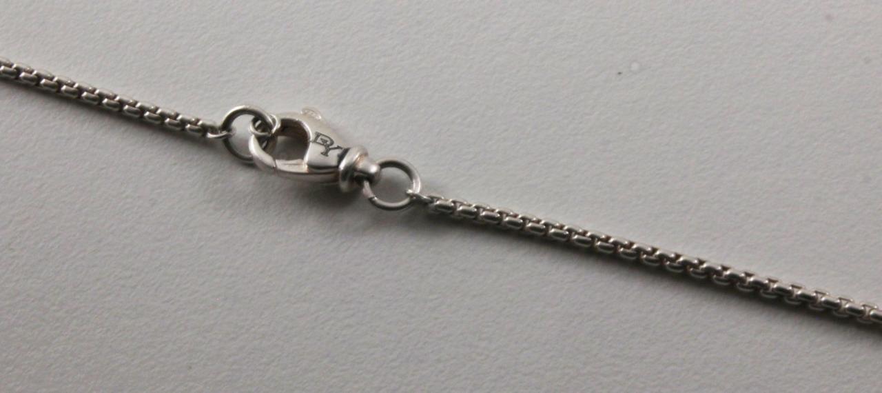 DAVID YURMAN 925 STERLING SILVER WITH DIAMOND FRINGE TASSEL 32-IN CHAIN NECKLACE