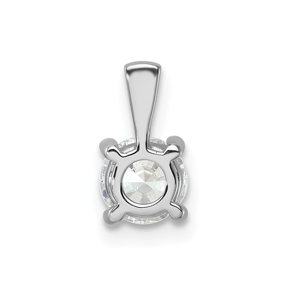 14k White Gold .75Ct Lab Grown Diamond Round 4 Prong Pendant (VS/SI, G-H)