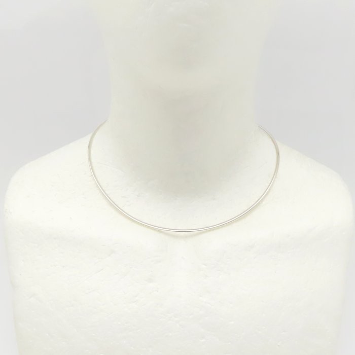 18K Yellow Gold / K18 White Gold Omega Necklace Reversible 40cm /76414