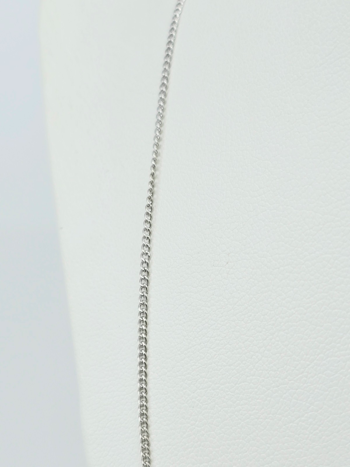 Beautiful Thin 14K Karat Solid White Gold Cuban Link Chain Necklace – 24″ Length