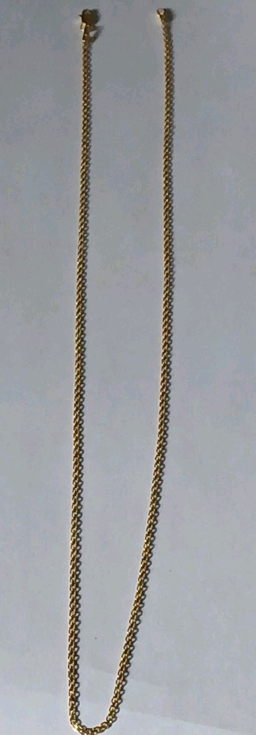 20″ 10k Yellow Gold Double Link Chain 1.5mm