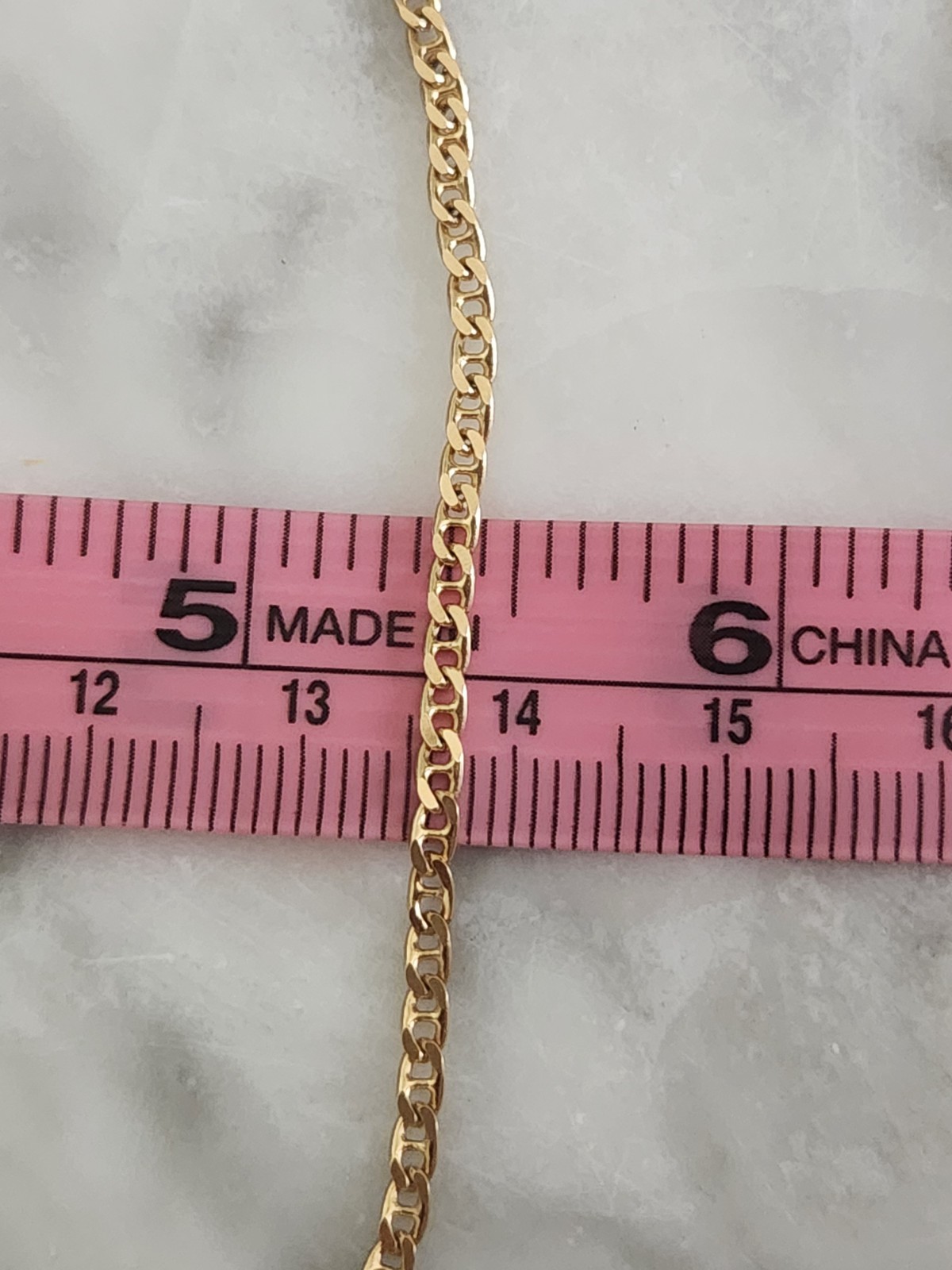 750 18K 750 (Italy?) Yellow Gold Cuban Links NECKLACE- ☆1236 VI/ 6.23 Grams