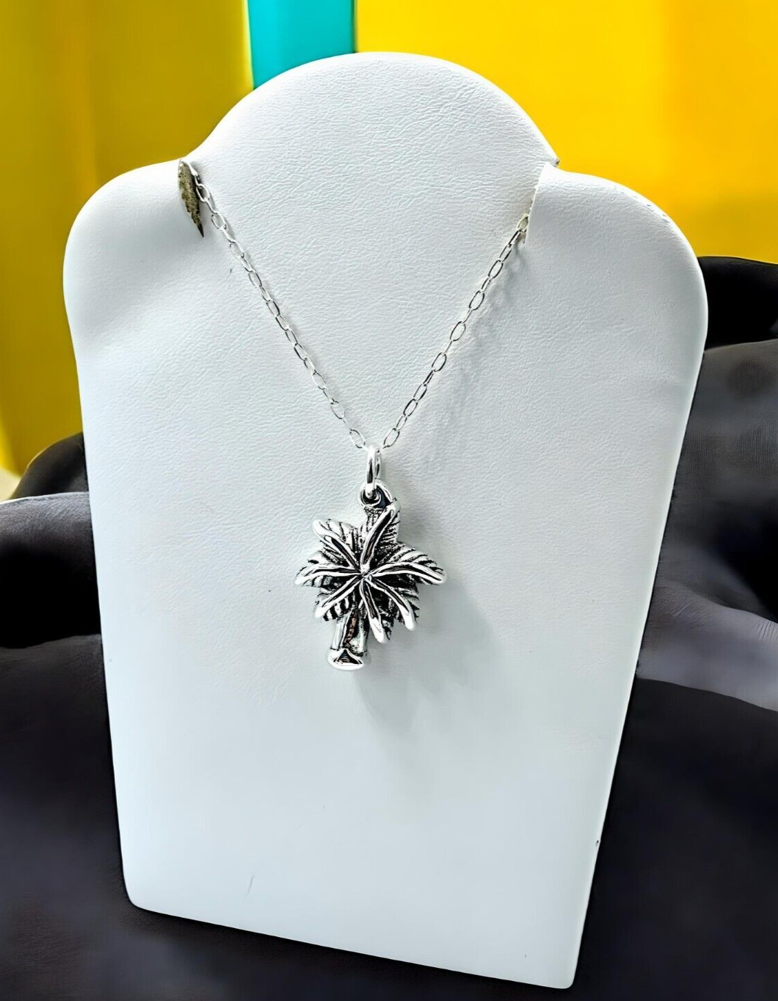 925 STERLING SILVER PALM TREE PENDANT LIGHTWEIGHT, CHAIN SOLD SEPARATELY 1677