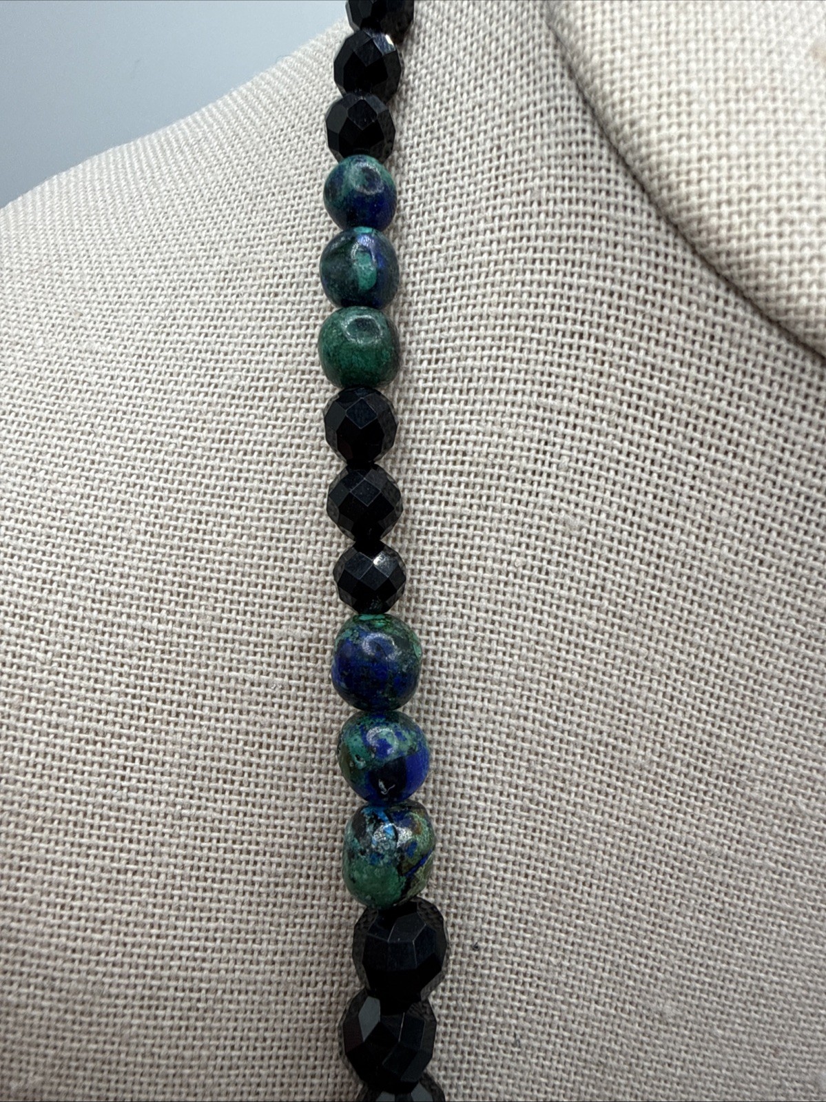 Jay King Reversible Natural Milpilla Azurite & Midnight Chalcedony 925 Necklace