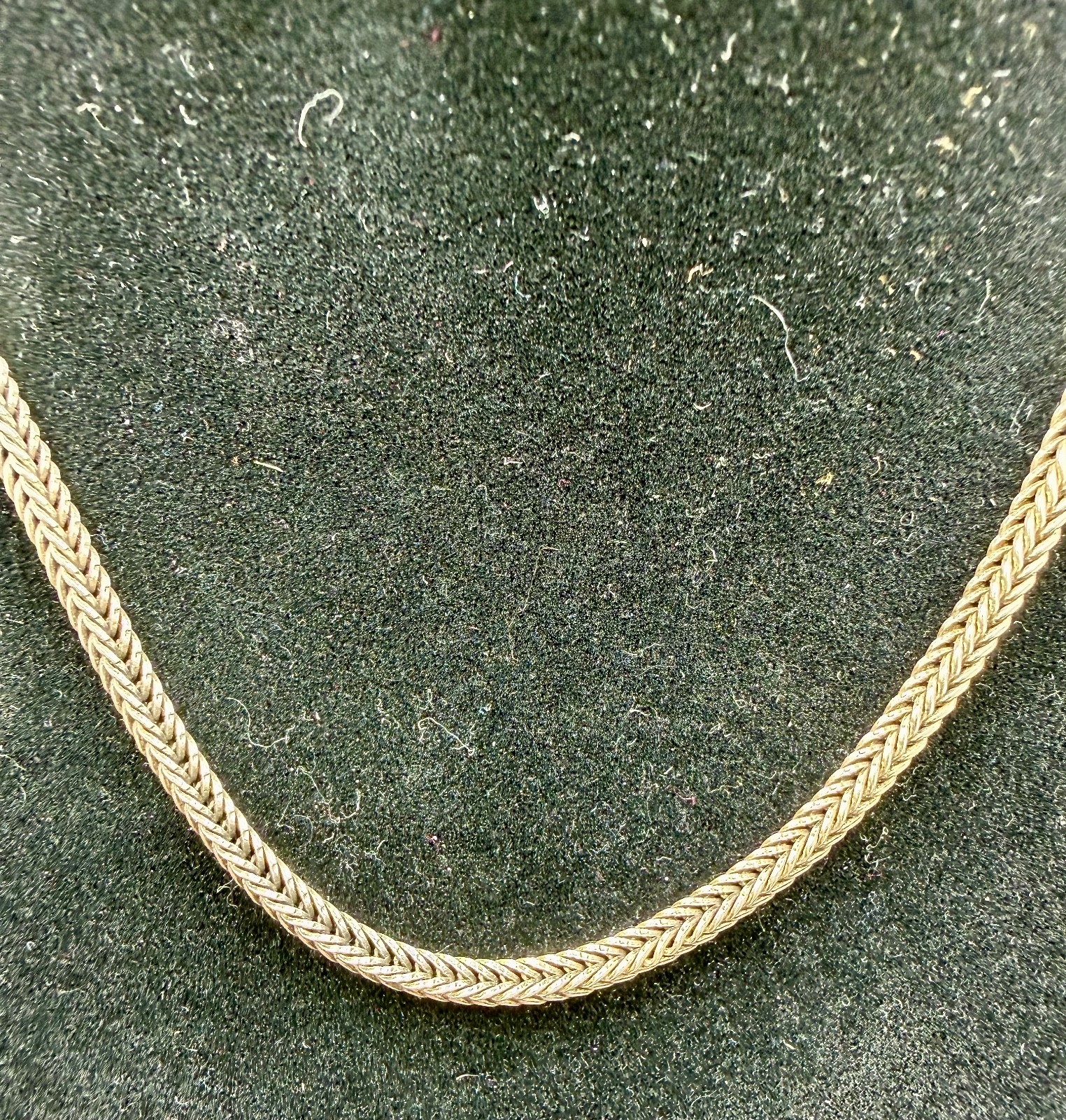 Sterling Silver 925 16” Wheat Spiga Chain Necklace – 12.1g