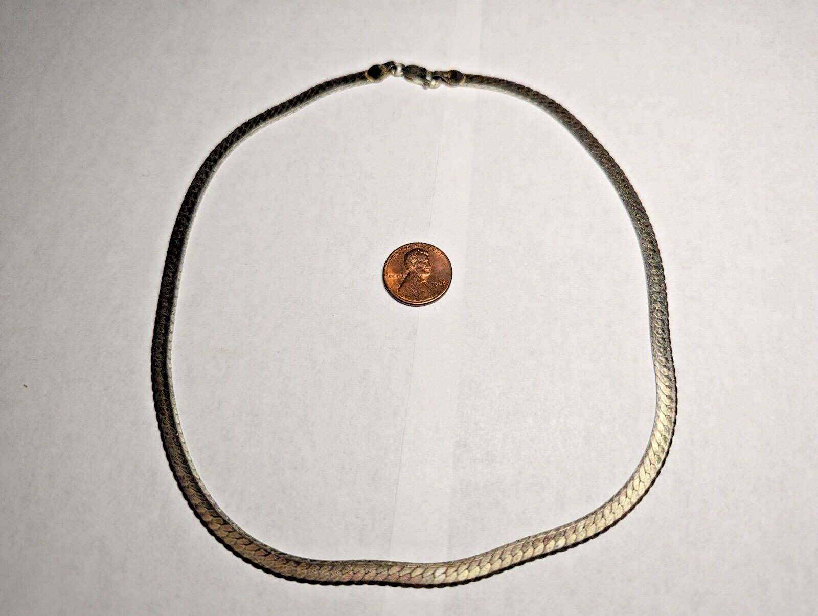 STERLING SILVER NECKLACE ABOUT 18″ LONG SIGNED A 925 CANADA