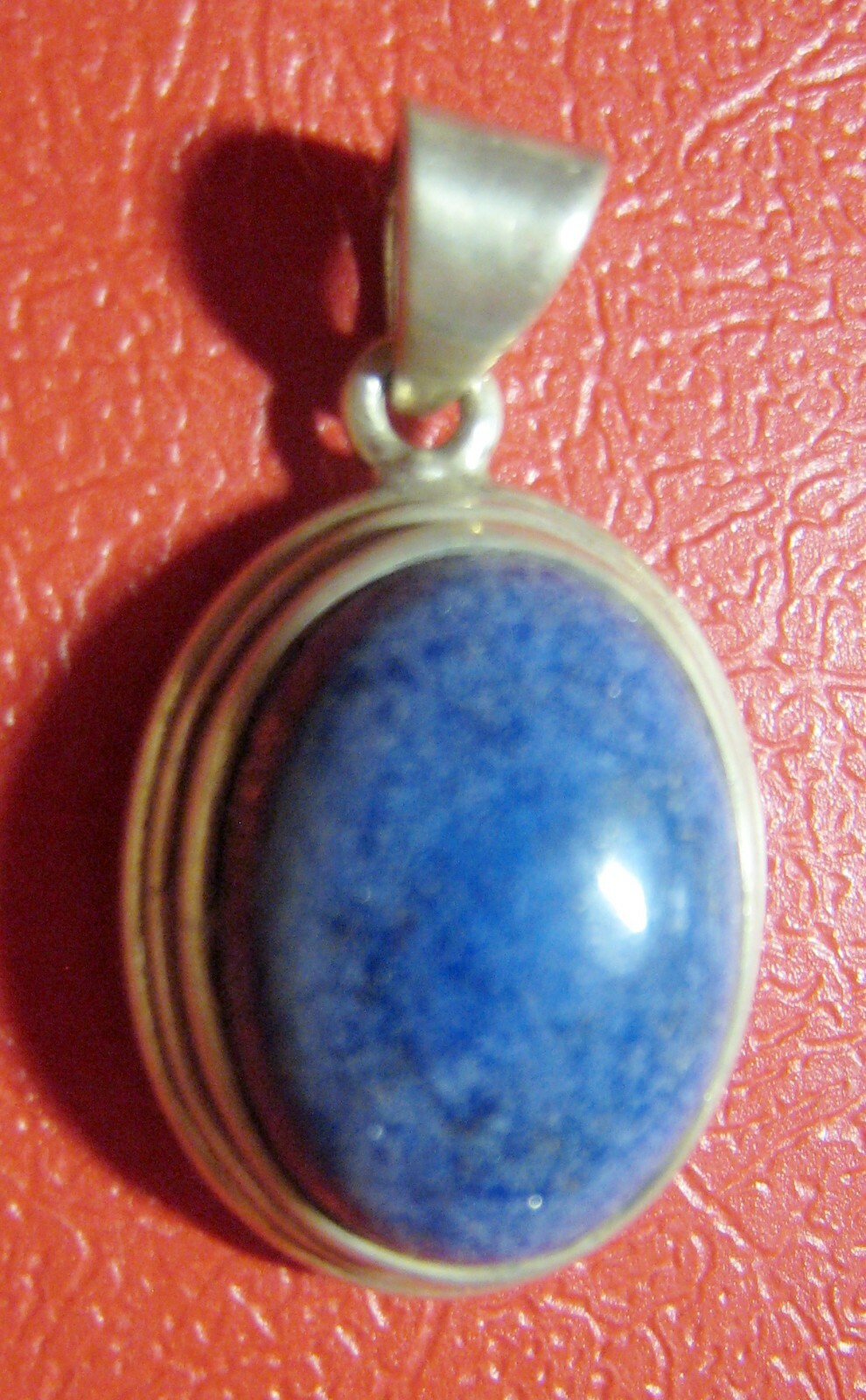 Pendant Fine Silver .925 Russia Stone Very Good
