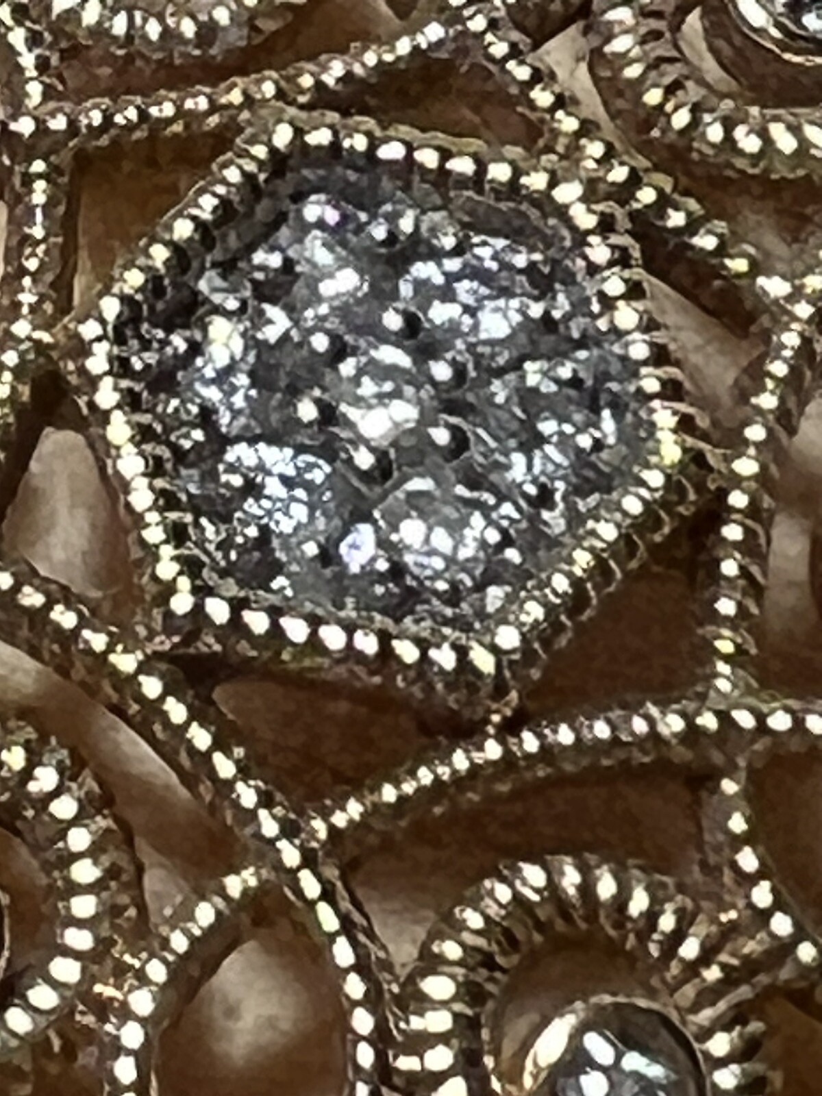 0.20Ct Natural Diamond Floral Filigree Round Scroll Pendant 10K Yellow Gold