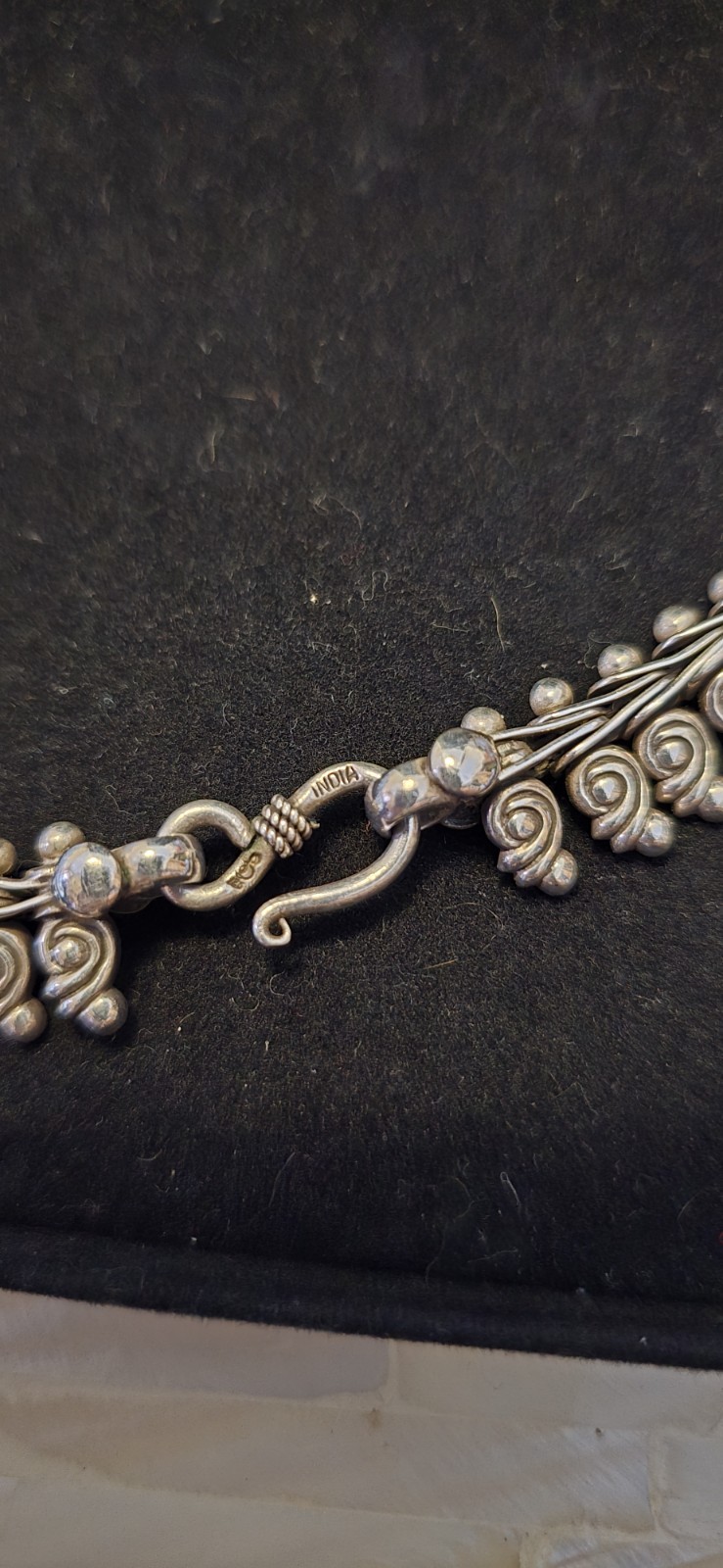 Vintage Sterling Silver India Rajasthan Tribal Necklace .925 64g