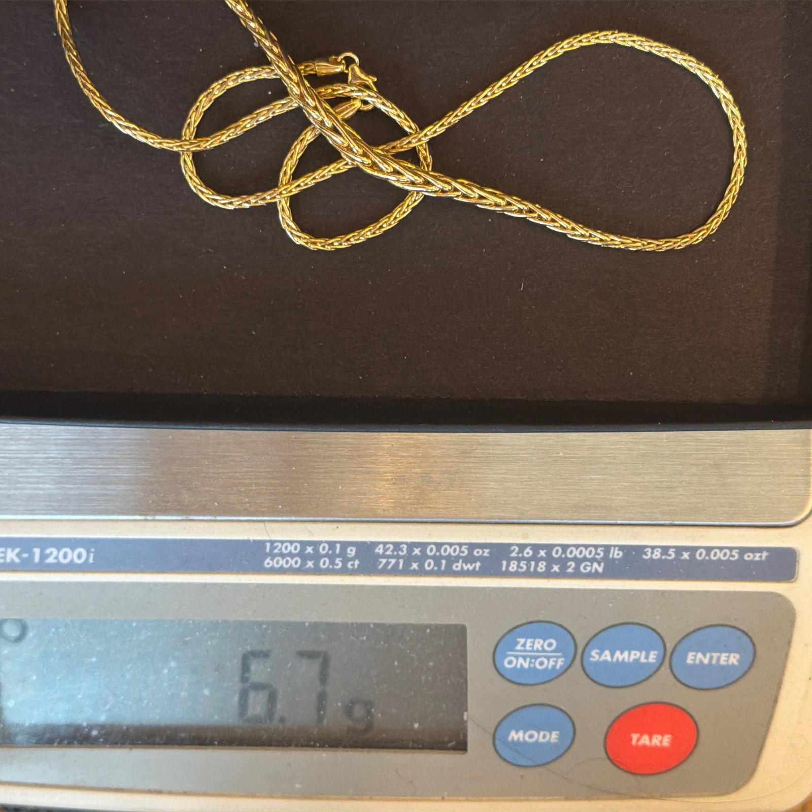 14K Yellow Gold Graduated Wheat Spiga Chain Necklace 18” 5.5mm New 6.7g