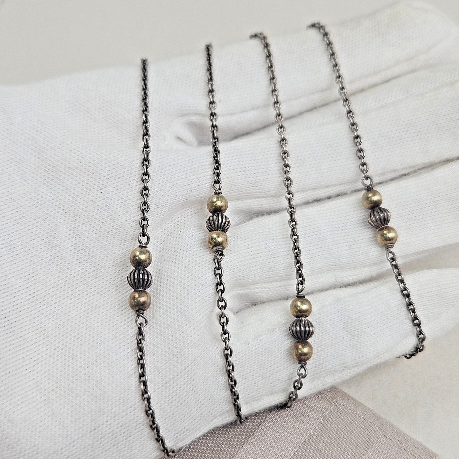 Vintage FBM Friedrich Binder 835 Silver Modernist Long Necklace Mönsheim German