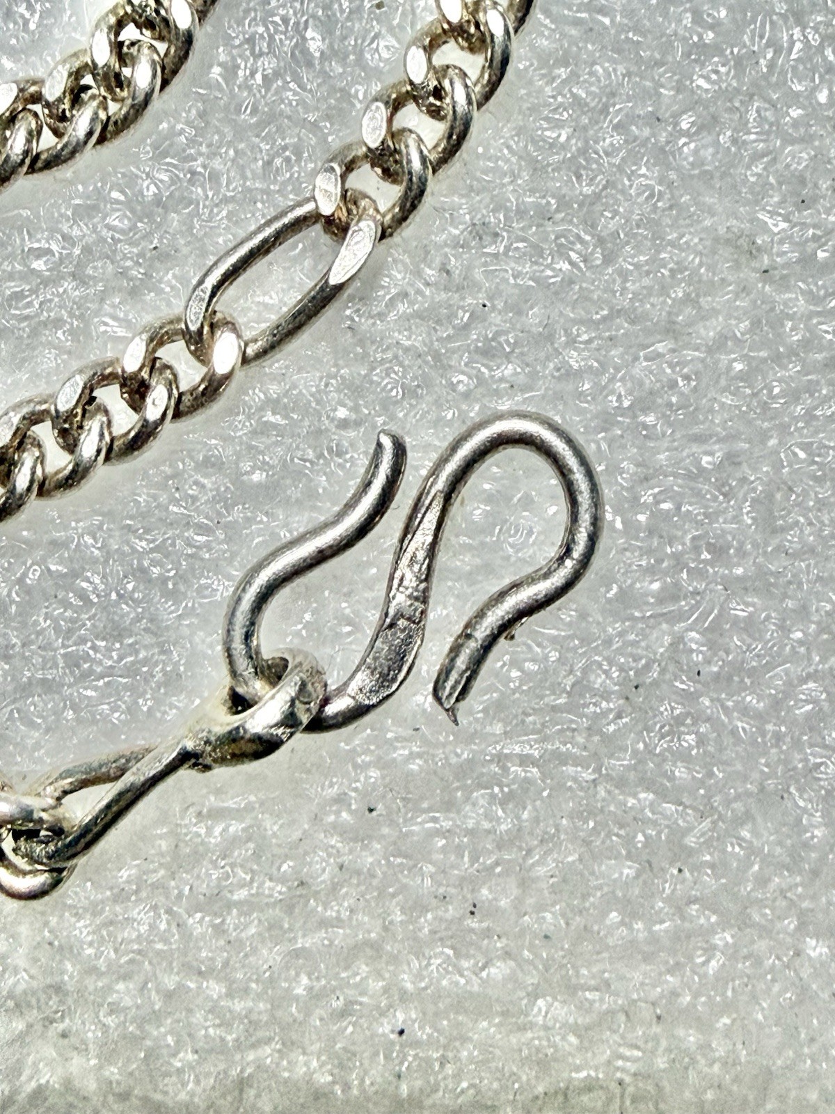 Vintage 925 Sterling Silver 18” FIGARO Chain With S Hook Clasp 19.85g