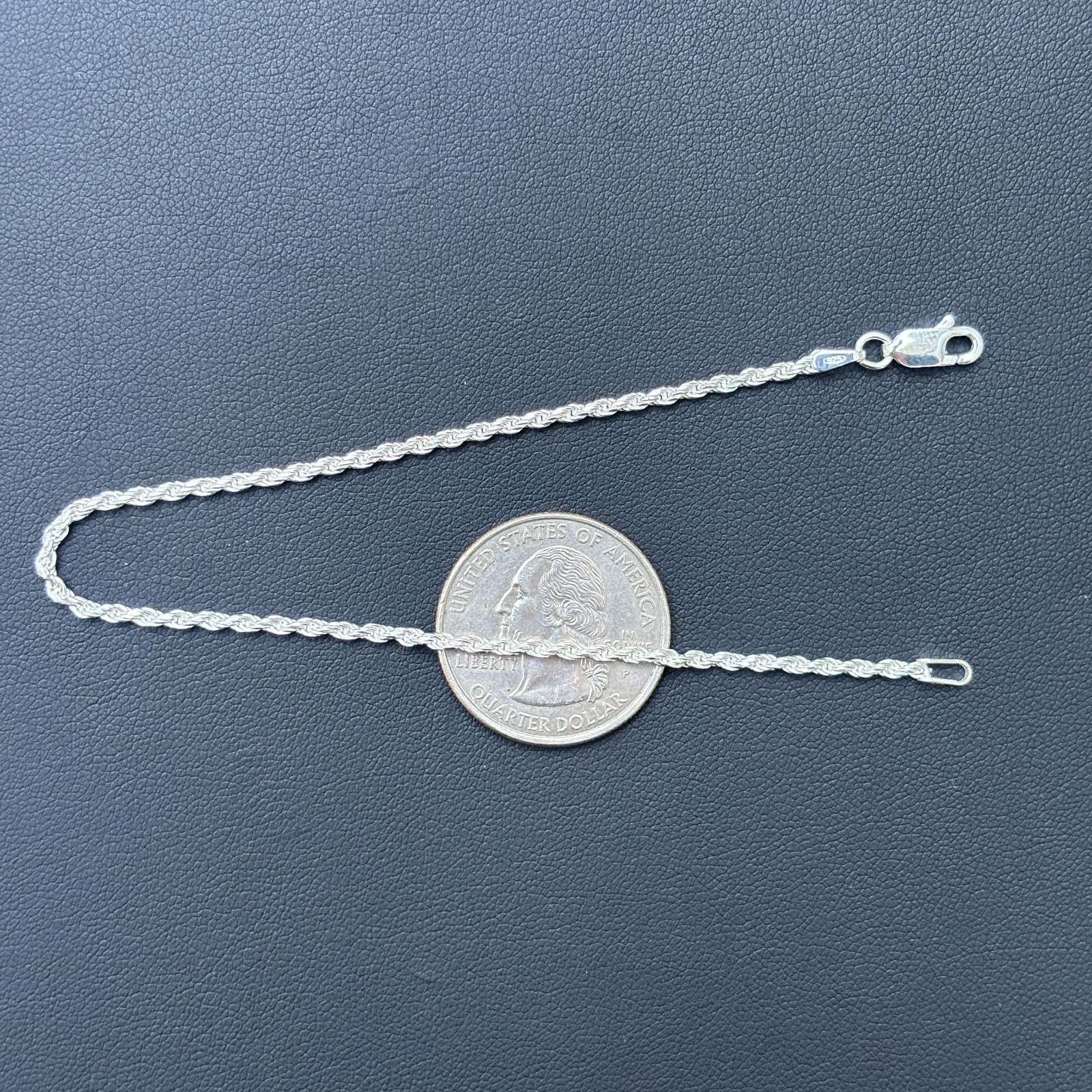 2mm Diamond Cut Rope Bracelet – Solid 925 Sterling Silver Or 14k Gold Vermeil