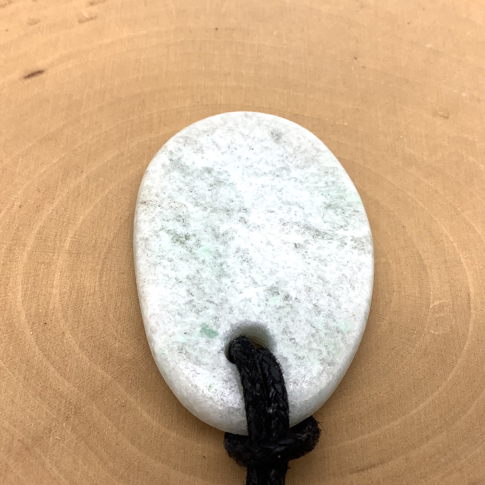 Burma Maw Sit Sit Pebble Pendant White Green Albite Jadeite Gem Myanmar #8