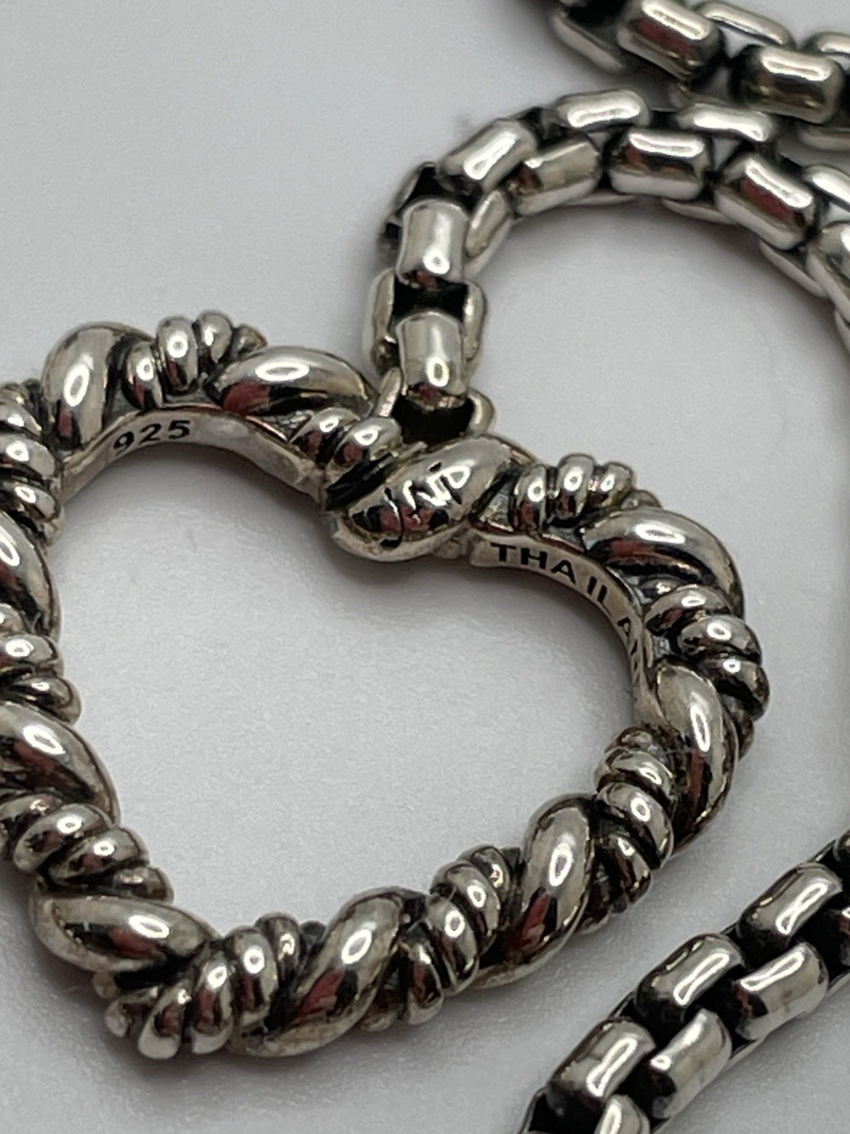 JAI John Hardy Sterling Silver Heart Key Love Lariat 36″ Necklace 28.77 Grams