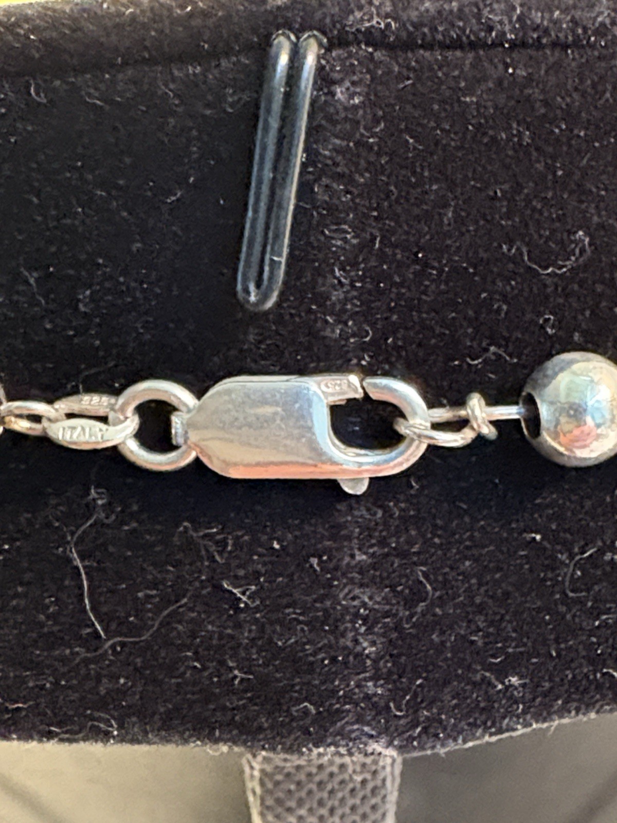 925 Silver 6mm Beaded Necklace- 16”