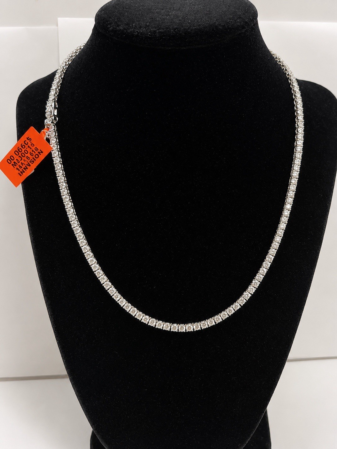REAL 925 Sterling Silver Moissanite Tennis Chain VVS D Color~18”~3mm~11CTW~NEW